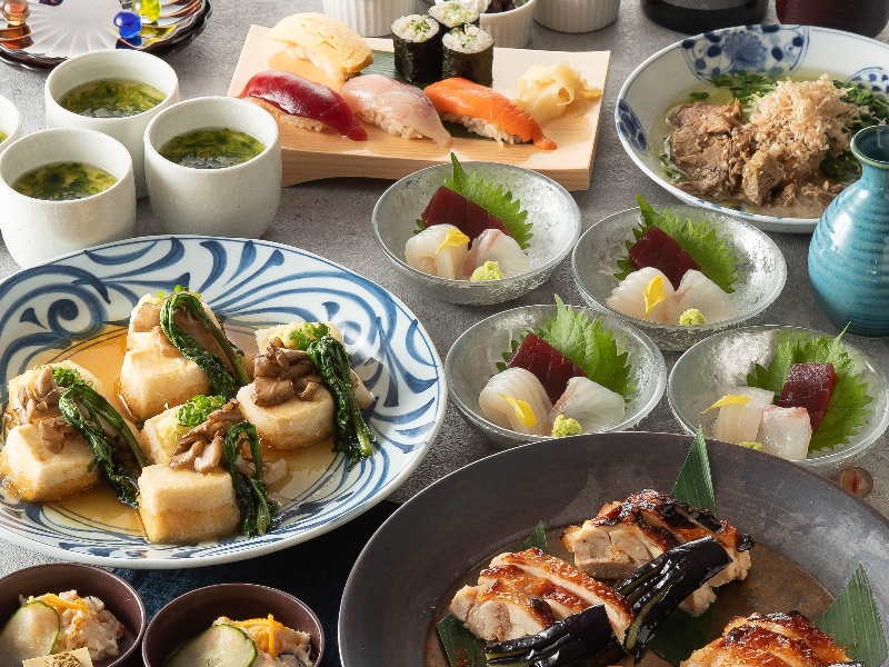 【あかつきコース】全9品 2時間飲放題付5280円⇒4800円（税込）