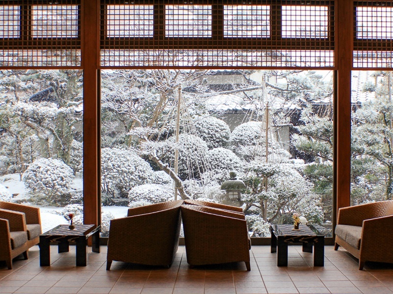 冬の庭園。
四季折々の庭園をお楽しみいただけます。