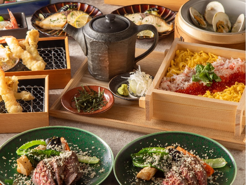 【和洋折衷コース】全8品 2時間飲み放題付 9130円⇒8300円（税込）